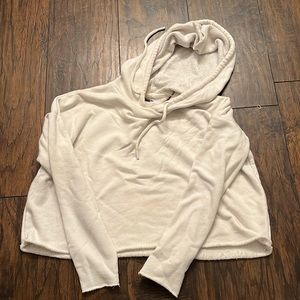 Aerie cropped white hoodie. Size small